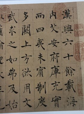 1:1唐褚遂书倪宽赞褚体楷良艺术微喷古代书法复制品摹临装饰画