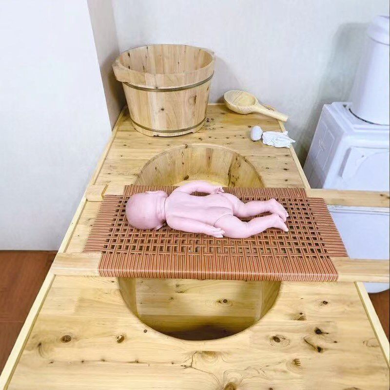 香柏木泡澡桌一体儿童桶宝宝洗灸盆小儿泡澡药浴盆儿童药浴实木桶