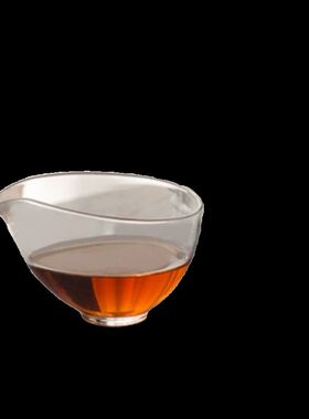 耐热玻璃半月公道杯 高档茶具透明玻璃水杯 玻璃分茶杯茶海分茶器