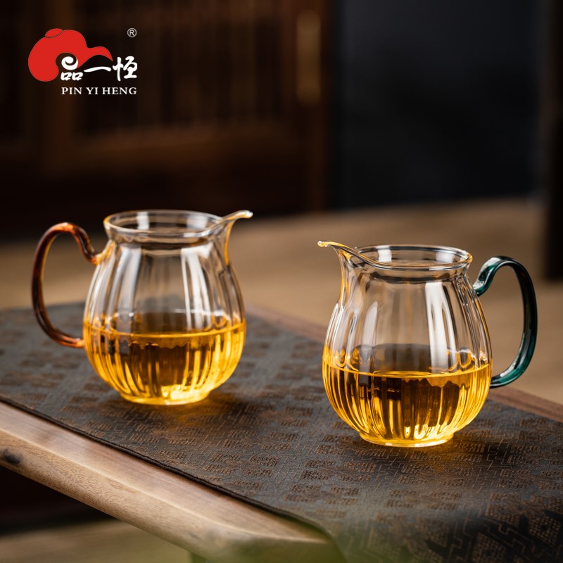 品一恒公道杯玻璃加厚耐热分茶器高档过滤泡茶具茶海公杯茶漏套装