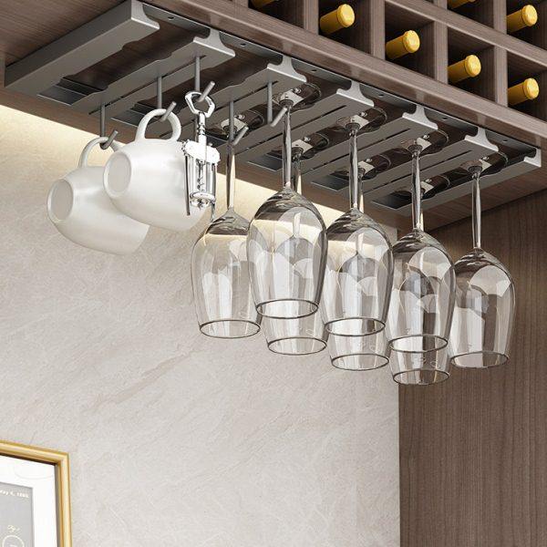 不锈钢红酒杯架子悬挂倒挂酒柜高脚杯收纳置物架家用轻奢高档摆件,收纳整理,红酒架,淘宝优惠券,粉丝福利购,淘宝优惠卷