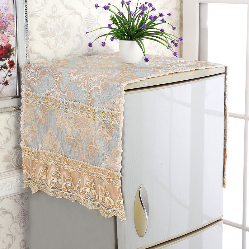 布艺冰箱巾盖布防尘罩对双开门单开门冰箱罩多用盖布巾家用
