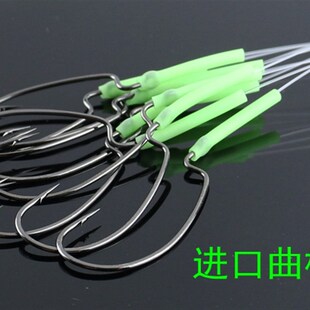 路亚海钓船钓手绑钩串钩绑好子线鱼钩碳线曲柄钩沉船鲅鱼黑头鲈鱼