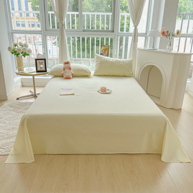 床单单件夏季学生宿舍单双人裸睡100水洗棉被单三件套非纯棉全棉
