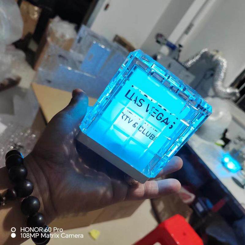 LED酒吧台灯创意个性清吧咖啡厅桌灯KTV小夜灯夜场魔方氛围灯