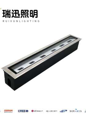 6W9W12W18W24W户外防水LED大功率长条埋地灯 公园条形偏光埋地灯