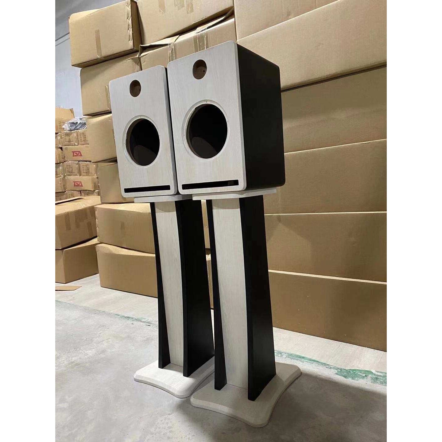 汽车6.5寸音响喇叭试音柜家用书架箱带脚三分频两分频试音箱