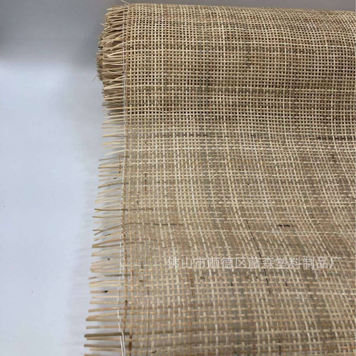 天然藤编上黄上青藤面十字孔方格茜笪人工编织吊篮果盘装饰品