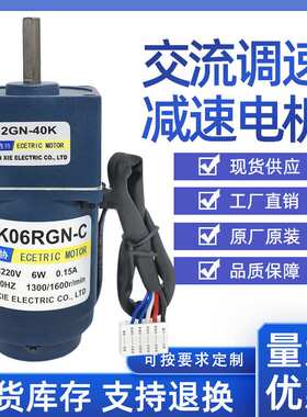 2lK06RGN交流减速电机220V6W调速电机微型单相异步电动机马达厂家