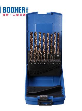 Booher宝合工具 19件套高速钢含钴直柄麻花钻 BH1400302