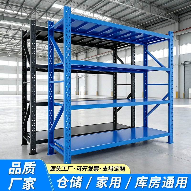 仓库货架加厚仓储货架货物架储物架快递架五金展示架重型承重货架