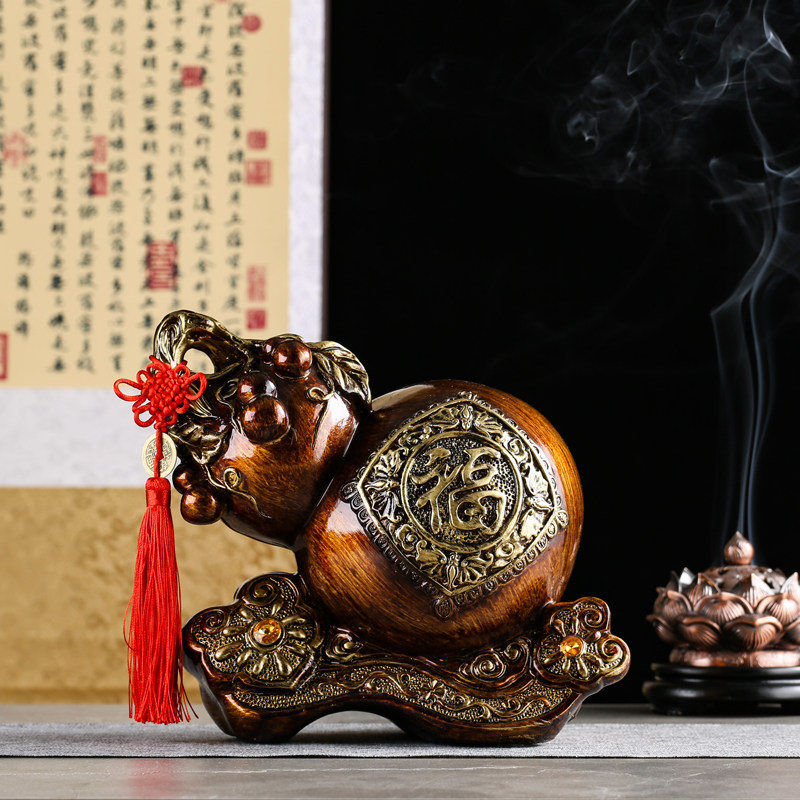 复古风葫芦存钱罐创意超大号树脂储蓄罐个性可存可取家用防摔摆件