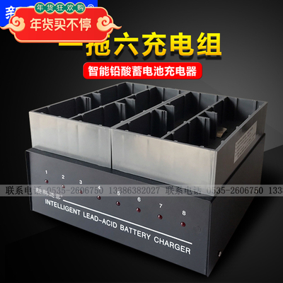 包邮一拖六充电组托利多秤充电器电瓶充电器6.45v电瓶托利多电瓶