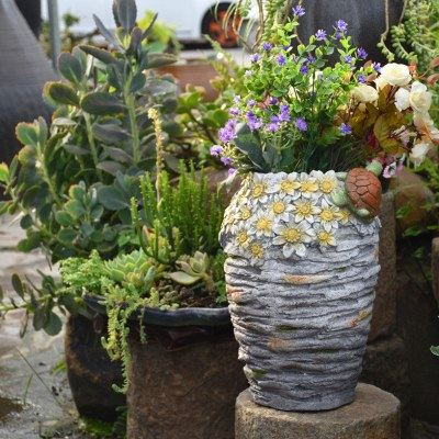 阳台装饰庭院花园布置别墅景观创意花盆户外造景多肉植物花盆丨,家居饰品,花盆,淘宝优惠券,粉丝福利购,淘宝优惠卷