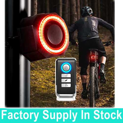 Rechargeable USB Powered Bicycle Alarm with Tail Light