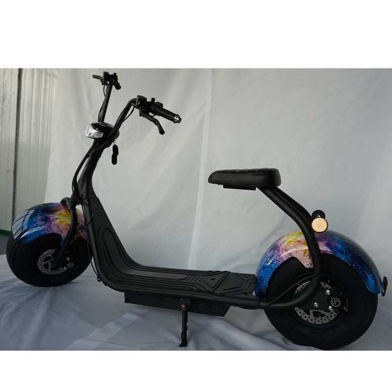 2019新款城市哈雷电瓶车踏板车滑板车电动自行车大轮胎宽胎代步车