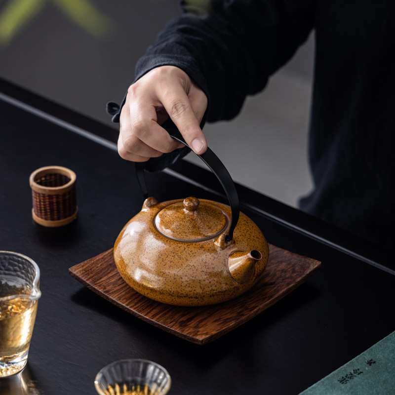 450ML特大号茶壶陶瓷单壶汝窑天青月白大号功夫茶具大容量泡茶壶