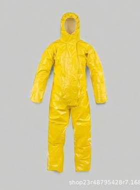 雷克兰 CT4SY428PS 标准带帽连体防化服（黄色）