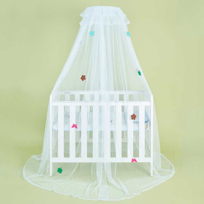 公主风新生儿防虫落地蚊帐婴儿床罩带支架夹式全罩高密度宫庭蚊帐