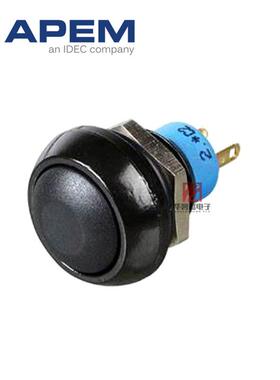 法国APEM IPR3SAD2 按钮开关 2脚复位 IP67防水 12MM开孔