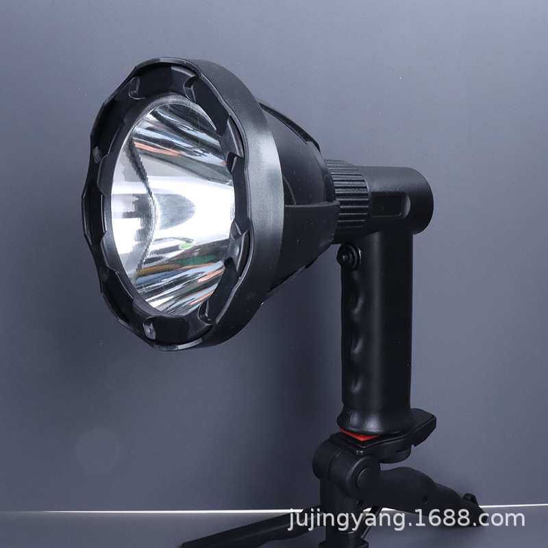 LED强光30W手持探照灯可充电户外远光超亮巡逻白光照明手电筒227