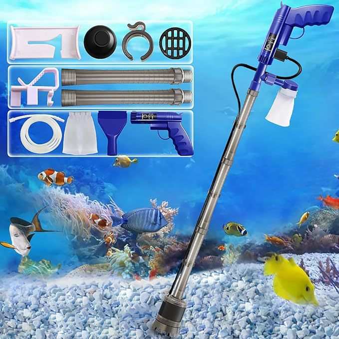 电动鱼缸换水器自动抽水泵过滤洗沙吸粪器家用水族箱清理清洁工具
