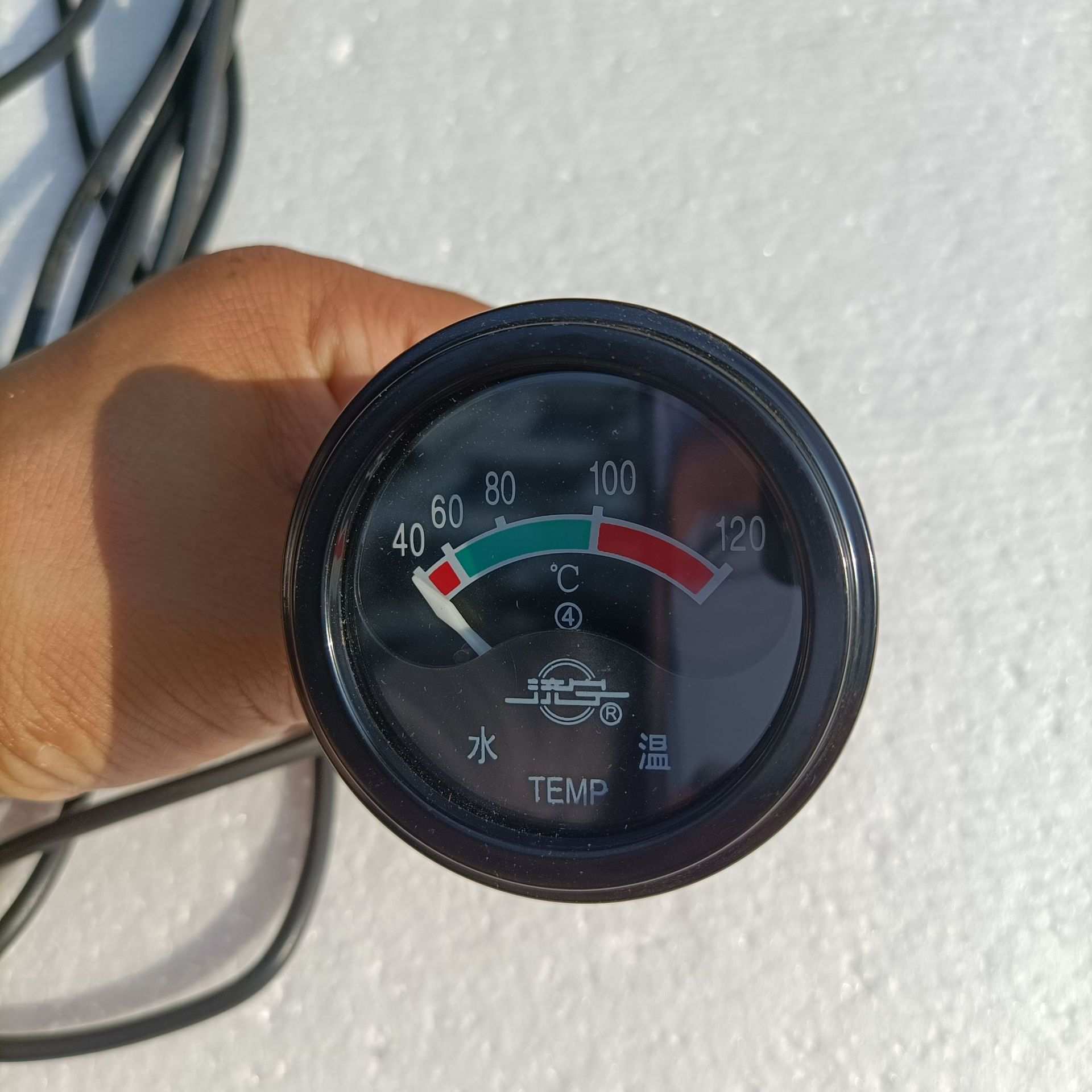 装载机铲车叉车挖机农用车直感式水温表指针水温表12V24V通用型