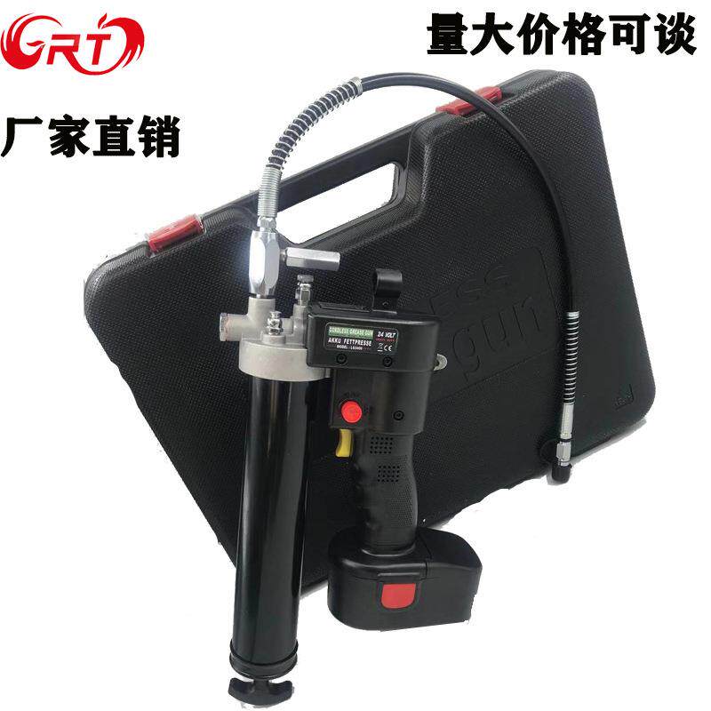 GRT电动黄油枪数显LG2400各类挖掘机24v全自动自动排气高压注油