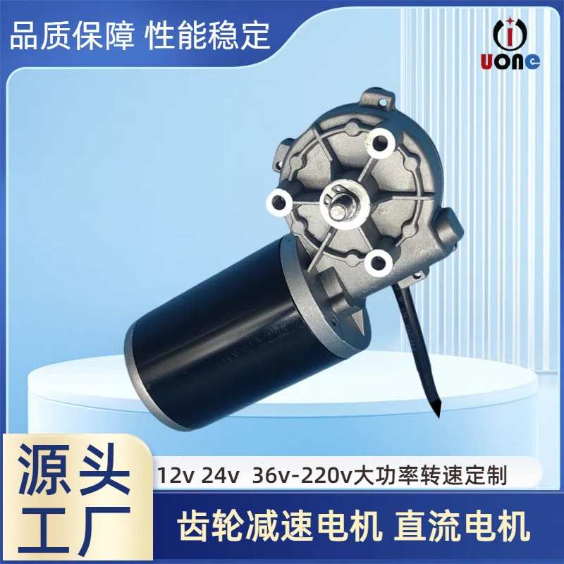 蜗轮蜗杆直流减速电机12v36v大功率转速升降机工业设备马达高扭矩