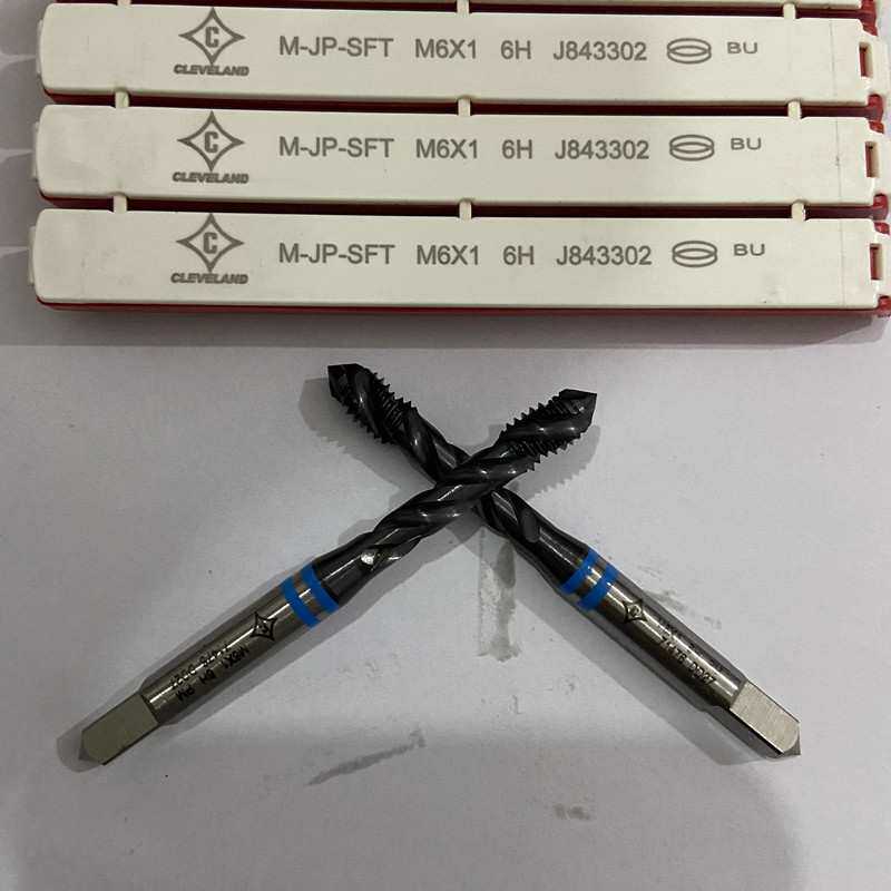 CLEVELAND克利夫兰双蓝环不锈钢螺旋丝锥M6*1上排屑机用丝攻 - 实物图