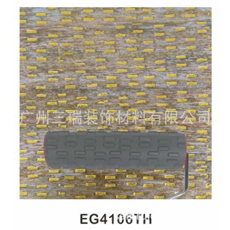 滚筒刷砖纹墙艺工具硅藻泥液体壁纸真石漆刷头橡胶滚轮EG4106TH