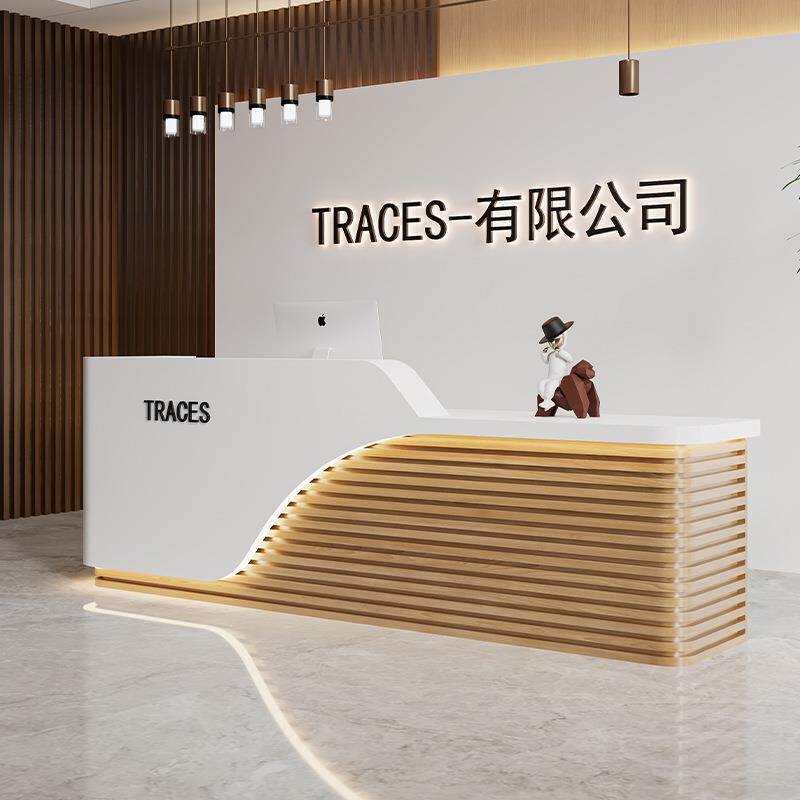 烤漆公司前台桌接待台酒店大厅物业画画培训机构图书馆吧台收银台