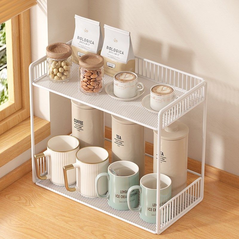 桌面置物架杯架杯子收纳架水杯架子双层茶水间餐桌茶杯茶具放置架,家庭/个人清洁工具,杯架,淘宝优惠券,粉丝福利购,淘宝优惠卷