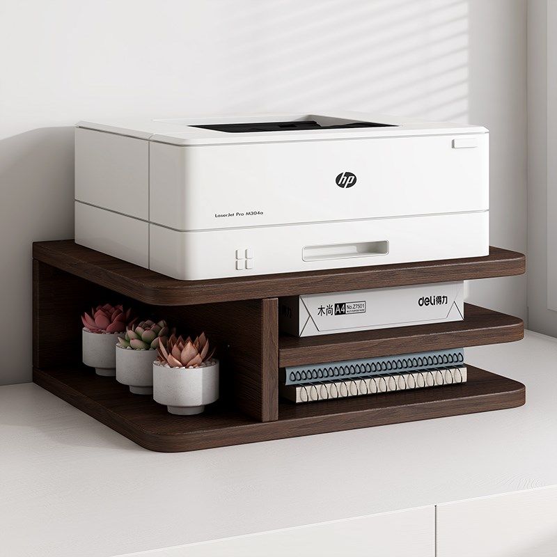 桌面打印机置物架小型双层办公室桌上A4纸文件收纳架复印件增高架