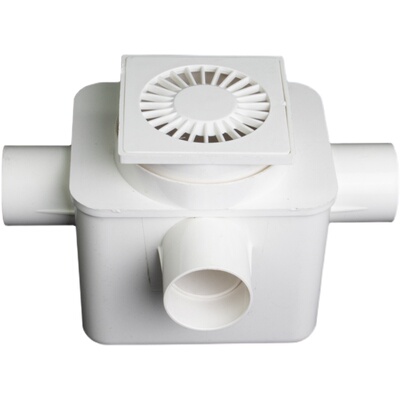 PVC同层排水自洁防臭多功能地漏 2通3通110mm地漏 同层多通道地漏