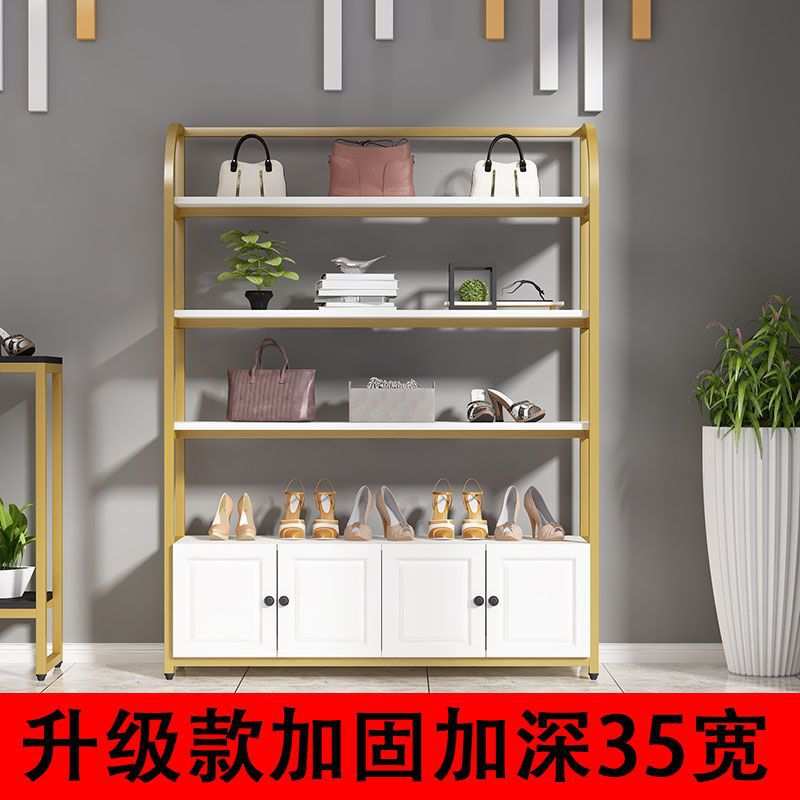 商场橱窗多层鞋架子展示架创意落地式鞋店货架服装店鞋柜包包架