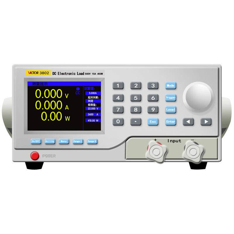 胜利仪器VC3802可编程直流电子负载仪单通道电源测试仪60A400W