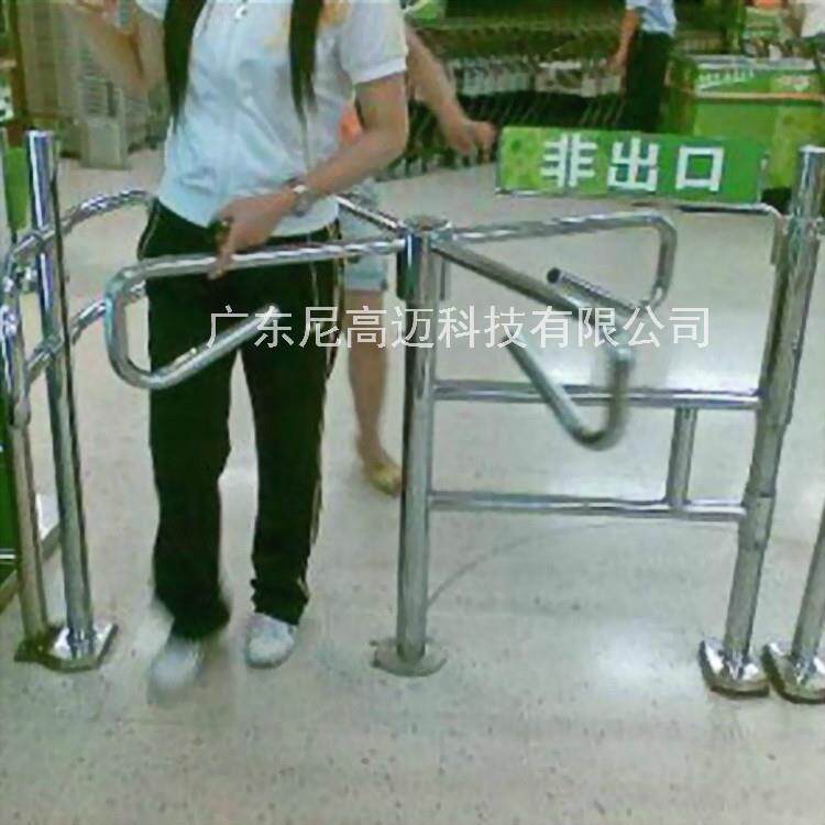 单向防尾随转闸公园游乐园门进闸机行人旋转道闸非出口手动十字杆