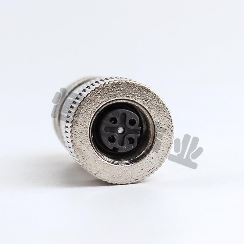 M12-4D-F M12 4芯D扣工业传感器插头