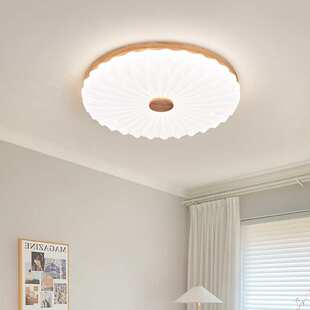 奶油风卧室主灯全光谱护眼吸顶灯简约现代led房间灯卧室灯具异形