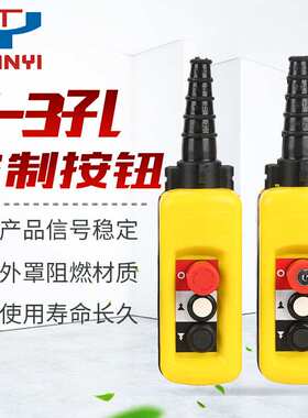 供应户外迷你型2-3孔吊机XAC-A2913电动葫芦手柄防水手持按钮开关