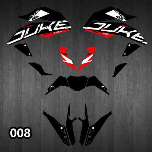 街车摩托贴纸 适用于 KTM 17-20 duke125 390 车贴 贴花 贴膜RK