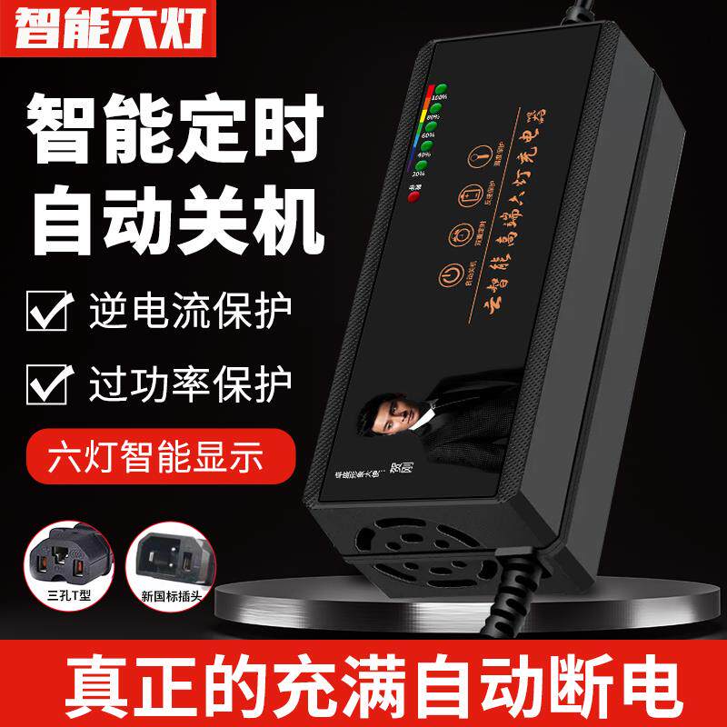 电动车电瓶充电器48V12AH20ah60V72V30AH64V40AH50电车三轮车通用