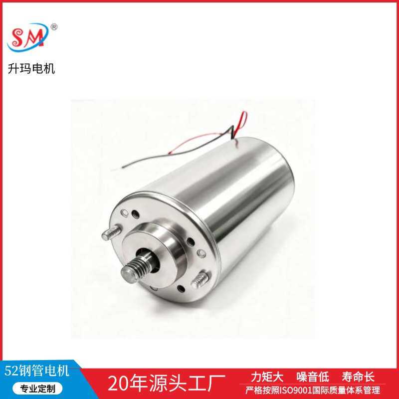 SM52钢管电机 大力矩发球机有刷微型直流马达 推杆电机12V24V