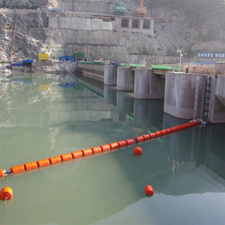 大型水电站水库漂浮物拦截装置拦污浮排 河流道上漂浮物拦截浮漂