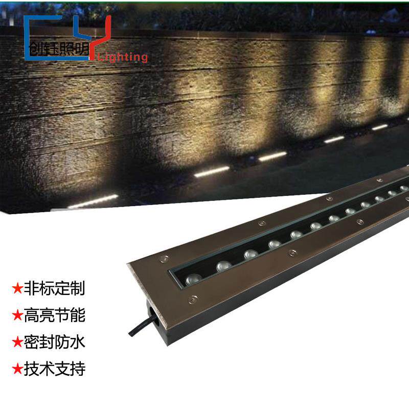 嵌入式长条埋地灯公园广场台阶地埋灯户外防水耐压抗压耐磨地砖灯