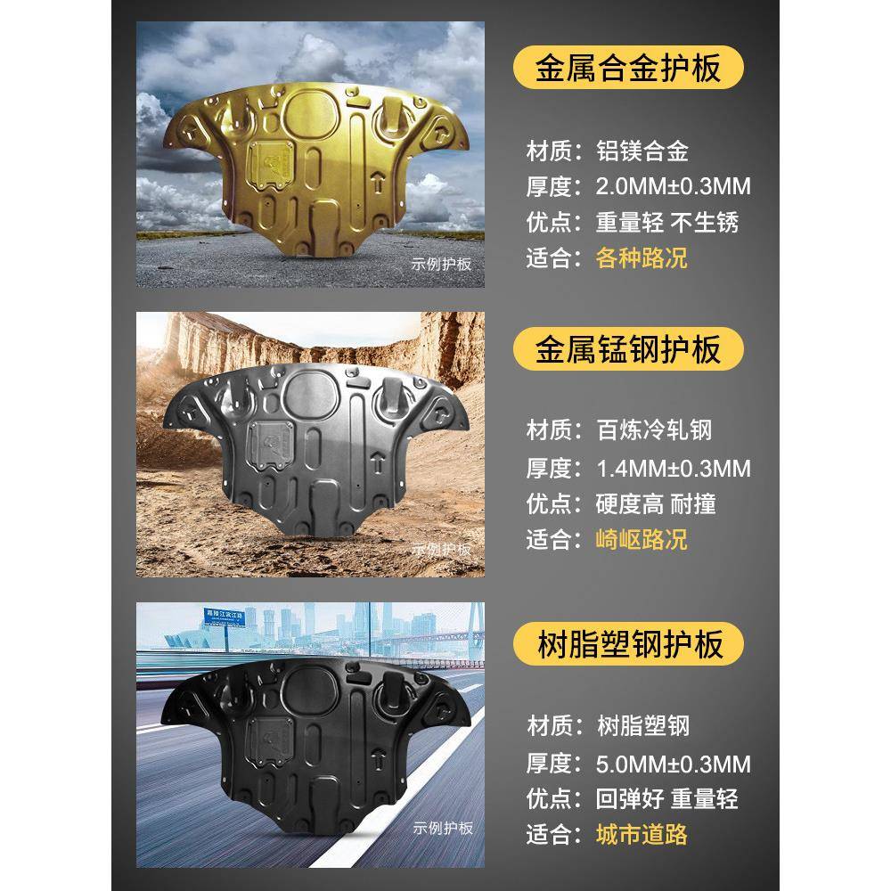 奇瑞瑞虎5x发动机下护板3x/7/8艾瑞泽5pro汽车底盘改装GX专用挡板