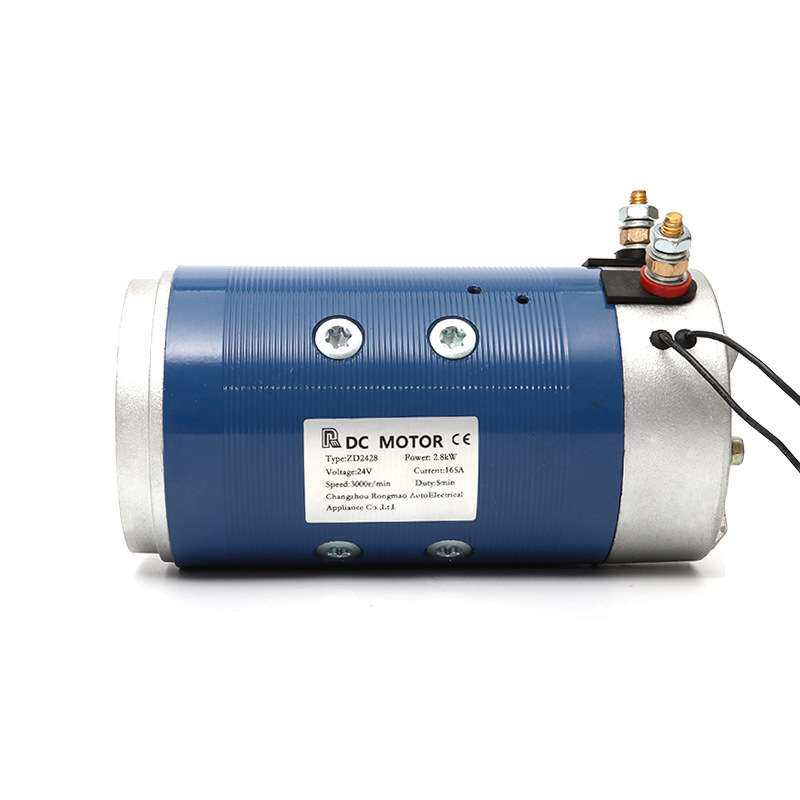 供应12v/24v直流电机 2800W动力单元有刷电机 纯铜机芯油泵电机