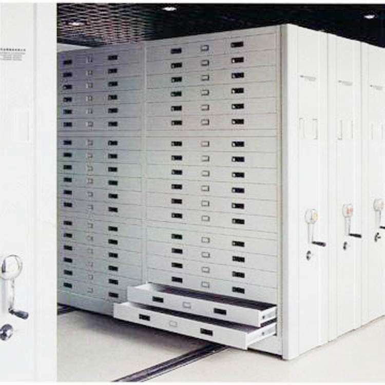 1号图纸柜移动密集底图柜尺寸规格型号10斗蓝纸柜文件资料抽屉柜
