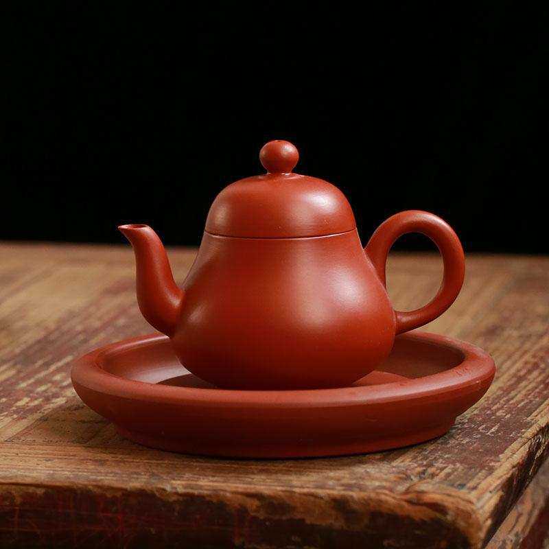 ?潮汕章敏手拉壶思婷壶原矿朱泥手工功夫茶具泡茶壶可断水紫